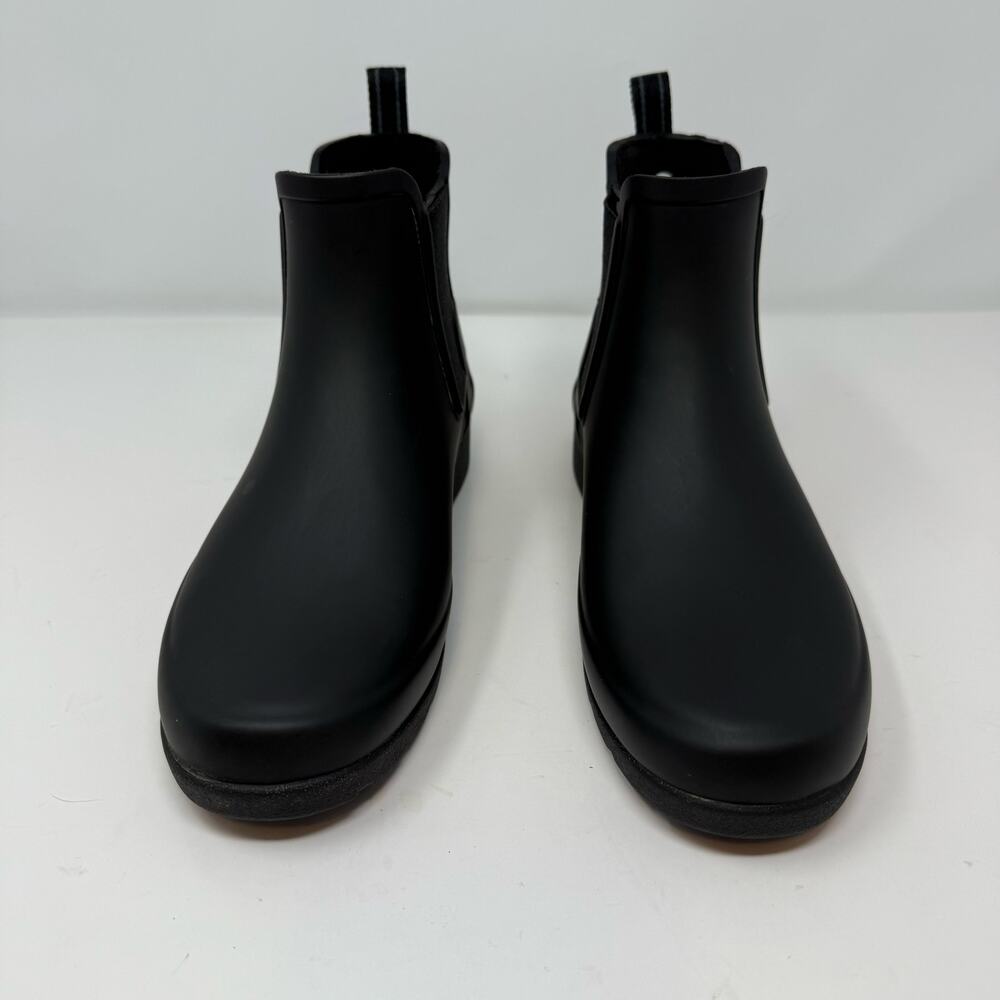 Hunter Refined Chelsea Rain Boot Women's 6 Black Waterproof Weatherproof EUC - Picture 2 of 11